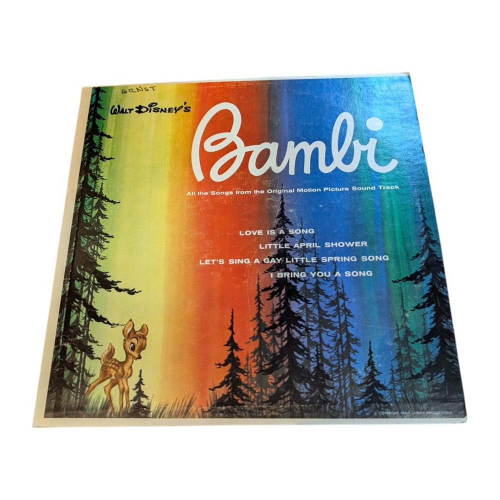 Walt Disney Bambi Original Soundtrack Vinyl Record 1963 Disneyland DQ-1203 LP
